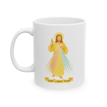 Divine Mercy Mug – “Jesus, I Trust in You” Catholic Coffee Cup (11oz or 15oz)