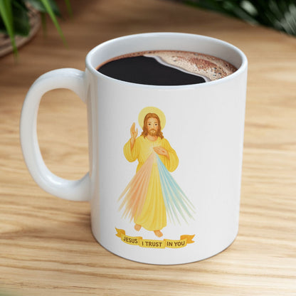 Divine Mercy Mug – “Jesus, I Trust in You” Catholic Coffee Cup (11oz or 15oz)