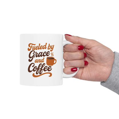 Fueled by Grace and Coffee Catholic Mug (11oz or 15oz)