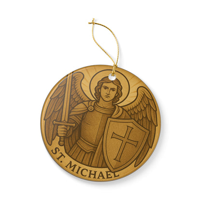 St. Michael Ceramic Christmas Ornament (2-Sided)