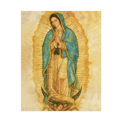 Our Lady of Guadalupe Watercolor Art – Catholic Rolled Poster | 5x7, 8x10, 11x14, 16x20 Sizes