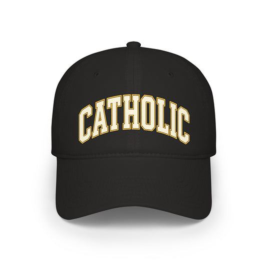 Catholic Embroidered Baseball Cap - Classic Gold Arch Faith Hat