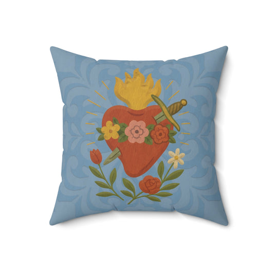Immaculate Heart of Mary Decorative Pillow