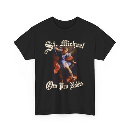 St. Michael Catholic T-Shirt – Religious Art Design – “Ora Pro Nobis”