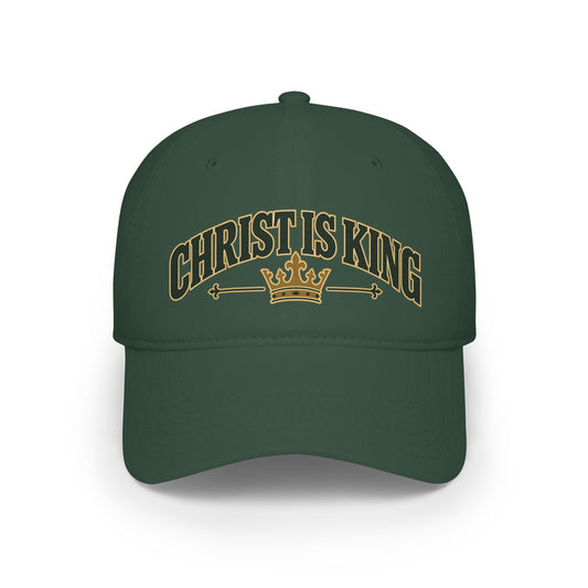 Christ Is King Embroidered Baseball Cap — Christian Crown Low Profile Hat