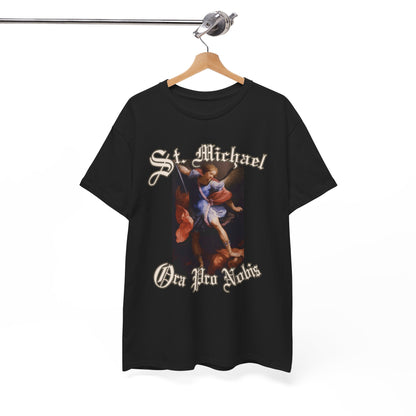 St. Michael Catholic T-Shirt – Religious Art Design – “Ora Pro Nobis”