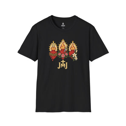 The Holy Hearts Tee — JMJ Devotional Christian T-Shirt