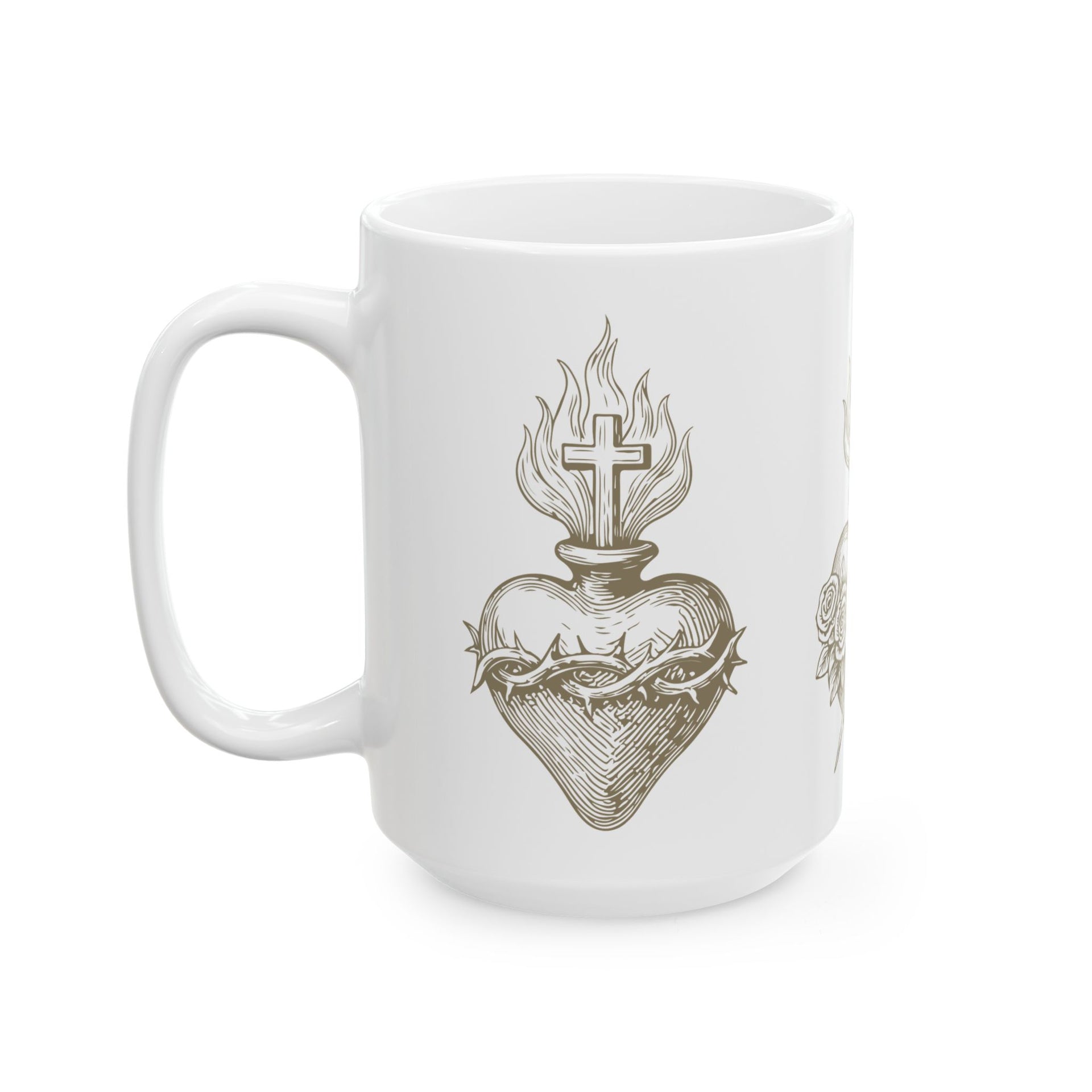 Three Hearts of the Holy Family Mug – Sacred Heart, Immaculate Heart, –  Christian Catholic Shop