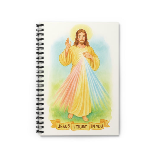 Divine Mercy Watercolor Art Spiral Notebook Journal