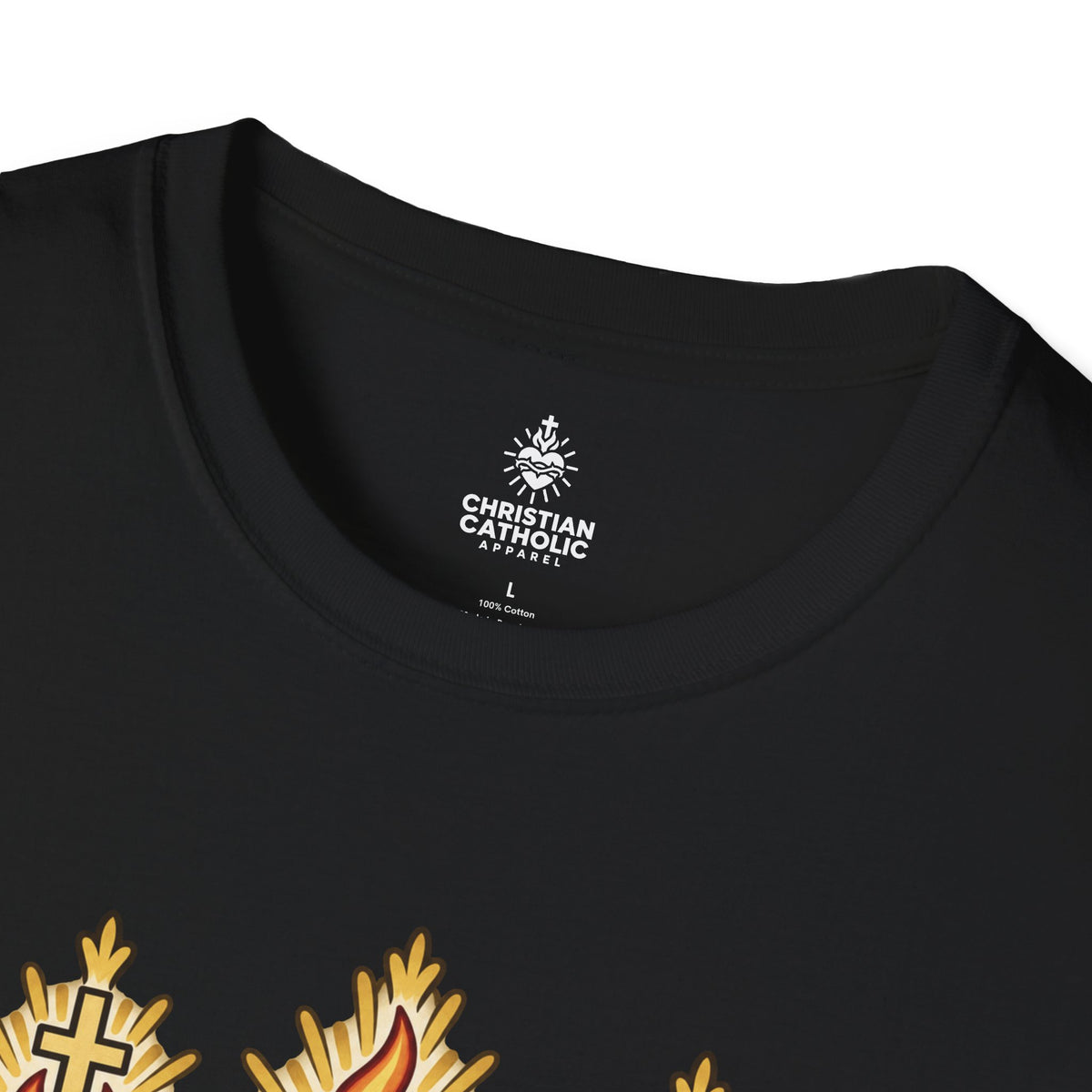 The Holy Hearts Tee — JMJ Devotional Christian T-Shirt