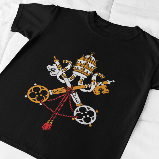Papacy Symbol Christian Catholic T-Shirt – Black