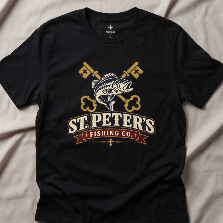 St. Peter's Fishing Co. T-Shirt — Vintage Crest Christian Tee