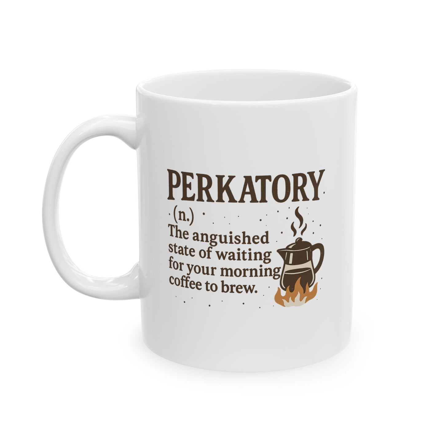 “Perkatory” Funny Catholic Coffee Mug (11oz or 15oz)
