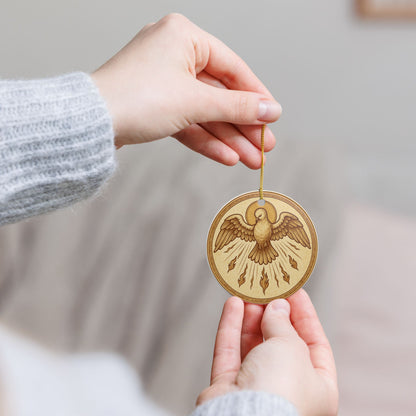 Holy Spirit Dove Ceramic Christmas Ornament (2-Sided)