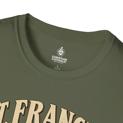 St. Francis T-Shirt — 'My God and My All' Religious Prayer Tee