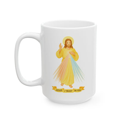 Divine Mercy Mug – “Jesus, I Trust in You” Catholic Coffee Cup (11oz or 15oz)