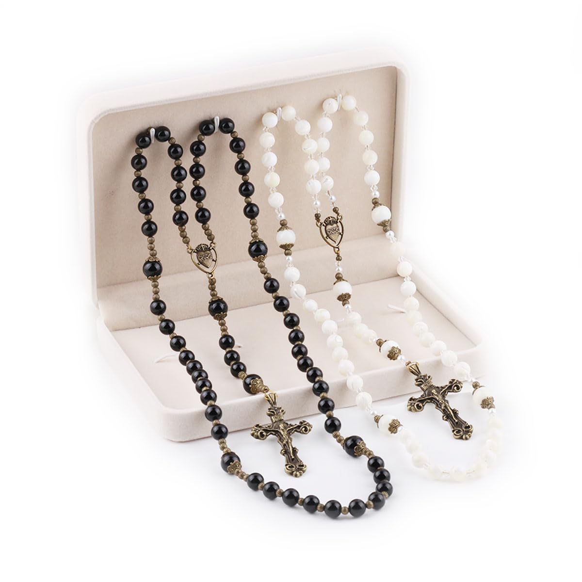 Wedding Rosary Set for Bride and Groom, His and Hers