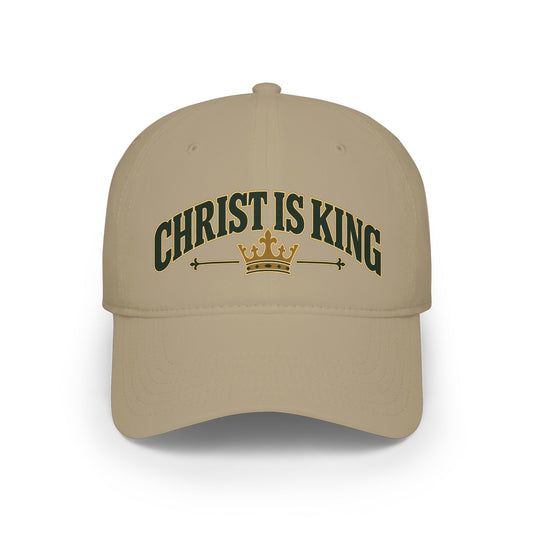Christ Is King Low Profile Baseball Cap — Christian Crown Faith Hat