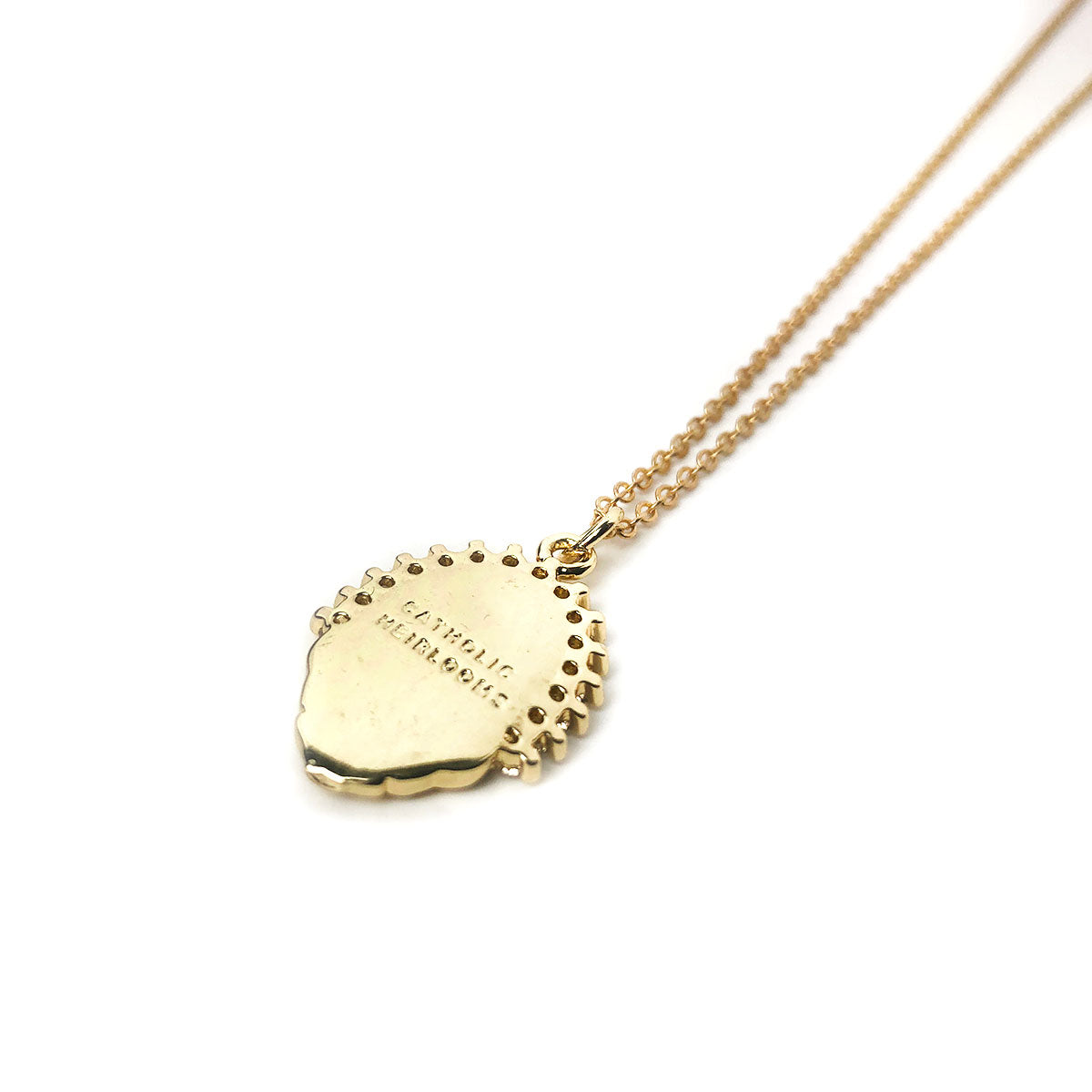 Our Lady of Guadalupe Virgin Mary Necklace, 14K Gold Plated