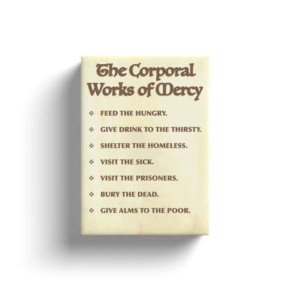 The Corporal Works of Mercy – Catholic Wrapped Canvas Wall Art | 5x7, 8x10, 11x14 Sizes
