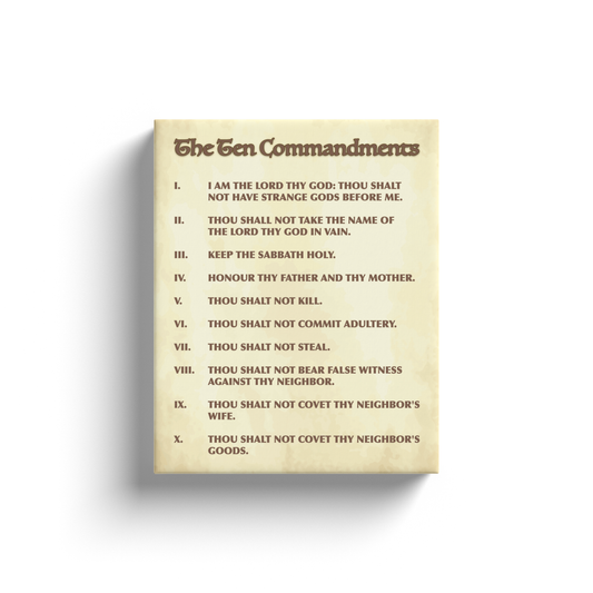 Ten Commandments Wrapped Canvas Wall Art