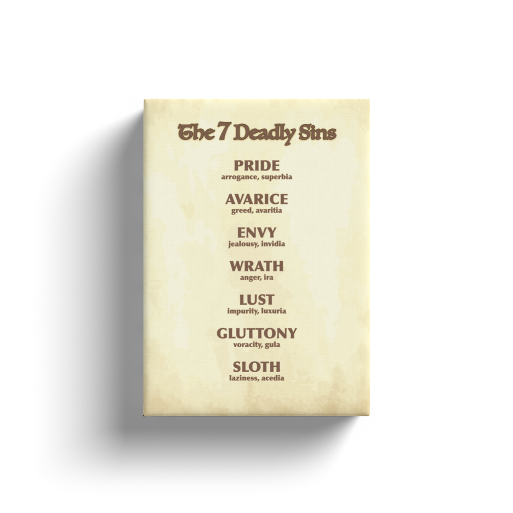 The 7 Deadly Sins Wrapped Canvas Wall Art