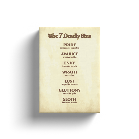 The 7 Deadly Sins Wrapped Canvas Wall Art