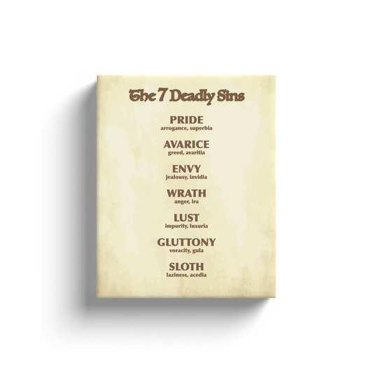 The 7 Deadly Sins Wrapped Canvas Wall Art