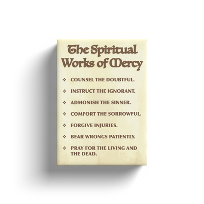 The Spiritual Works of Mercy – Catholic Wrapped Canvas Wall Art | 5x7, 8x10, 11x14 Sizes