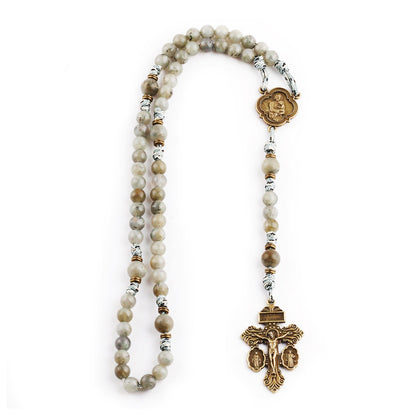 St. Joseph Labradorite Stone Paracord Rosary