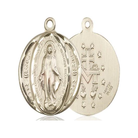 Miraculous Medal - 14K Gold Filled - 7/8 Inch Tall by 3/4 Inch Wide