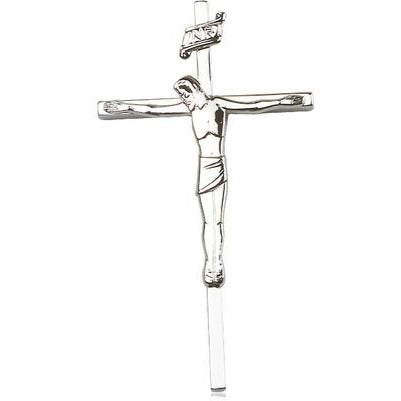 Crucifix Medal - Sterling Silver - 1-7/8 Inch Tall x 1 Inch Wide