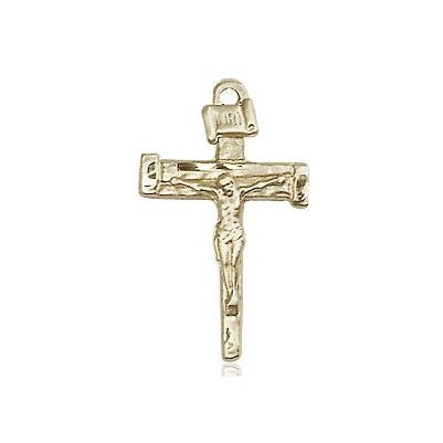 Nail Crucifix Medal Necklace - 14K Gold Filled - 3/4 Inch Tall x 1/2 Inch Wide with 18" Chain