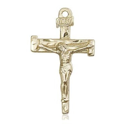 Nail Crucifix Medal - 14K Gold Filled - 1 Inch Tall x 5/8 Inch Wide