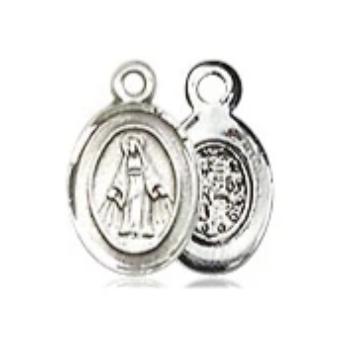 Miraculous Medal - Sterling Silver - 3/8 Inch Tall by 1/4 Inch Wide
