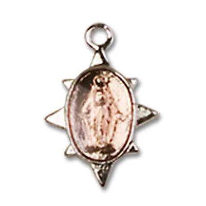 Miraculous Medal - Sterling Silver - 3/8 Inch Tall by 1/4 Inch Wide