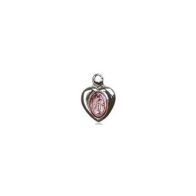 Miraculous Medal Necklace - Sterling Silver - 1/4 Inch Tall by 1/8 Inch Wide with 18" Chain