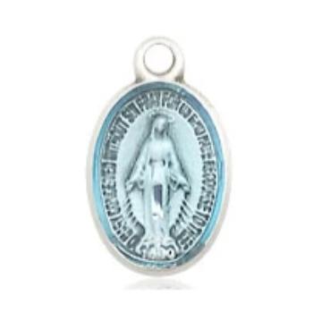 Miraculous Medal - Sterling Silver - 1/2 Inch Tall by 1/4 Inch Wide