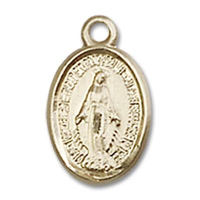Miraculous Medal - 14K Gold Filled - 1/2 Inch Tall by 1/4 Inch Wide