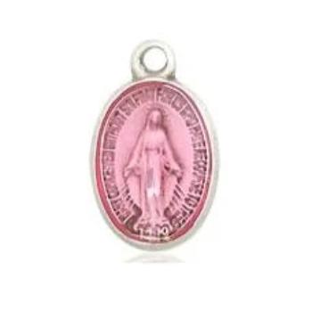 Miraculous Medal - Sterling Silver - 1/2 Inch Tall by 1/4 Inch Wide