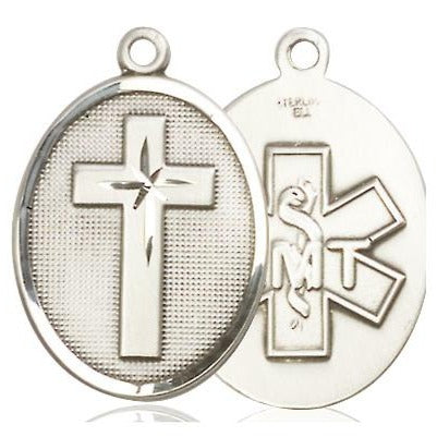 Cross Paratrooper Medal - Sterling Silver - 1-1/8 Inch Tall x 3/4 Inch Wide