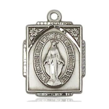 Miraculous Medal - Sterling Silver - 5/8 Inch Tall by 1/2 Inch Wide