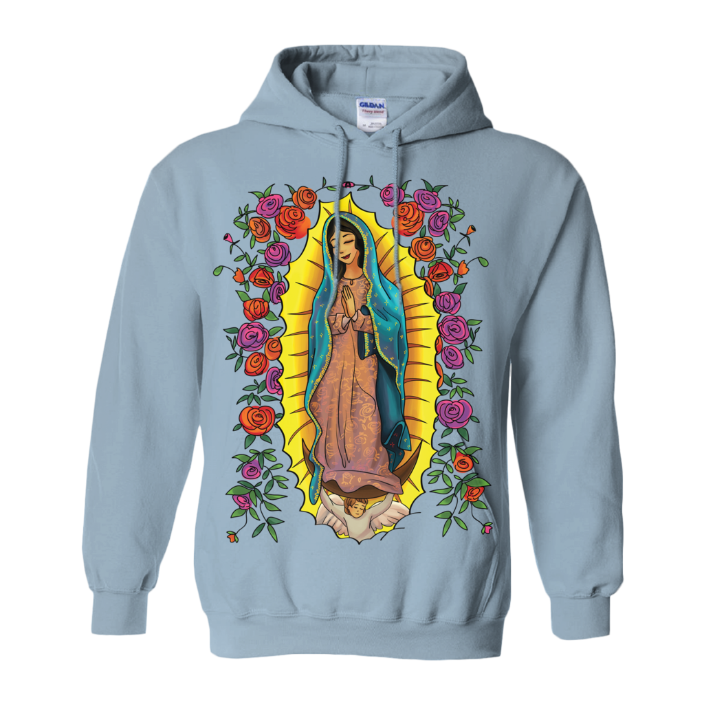 Our Lady Of Guadalupe With Roses Graphic Hoodie