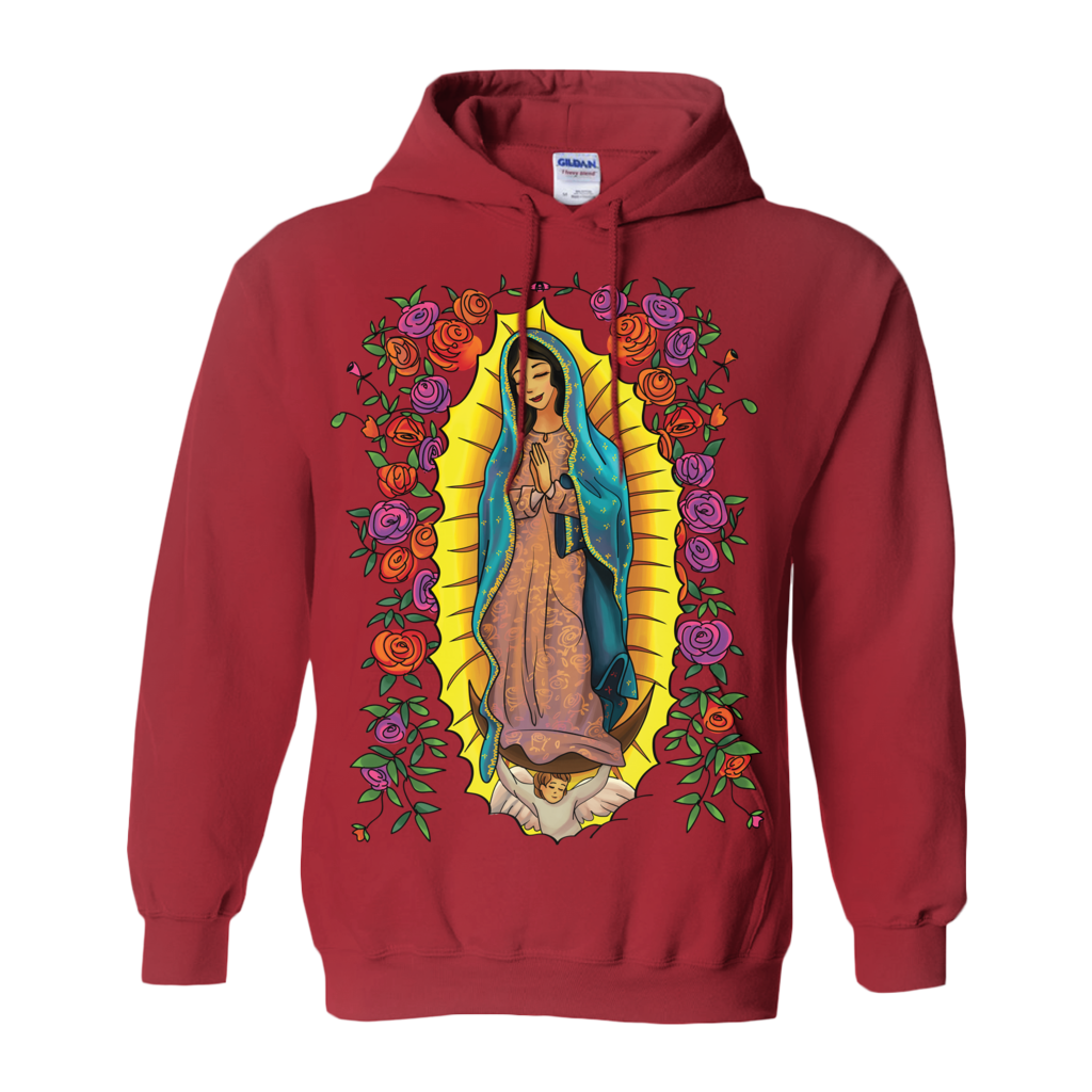 Our Lady Of Guadalupe With Roses Graphic Hoodie