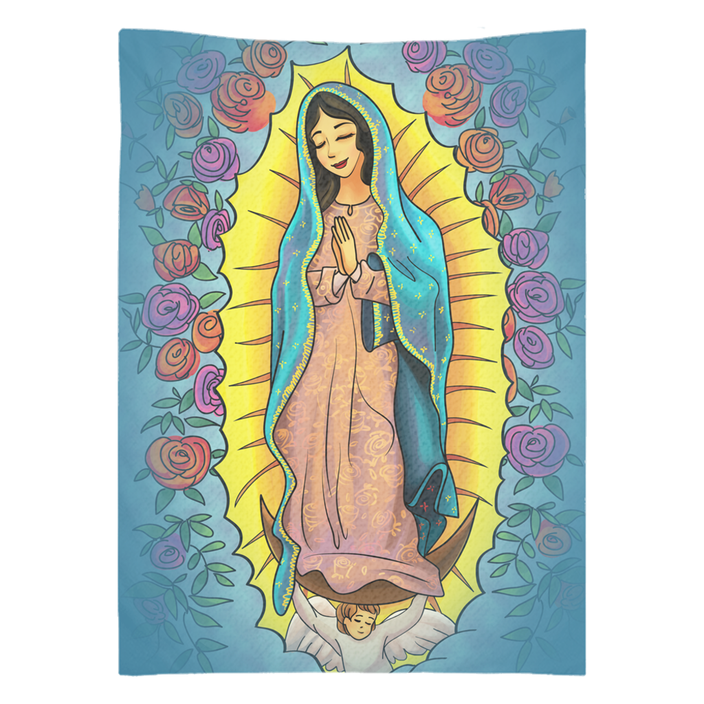 Our Lady Of Guadalupe 26x36 Inch Wall Tapestry