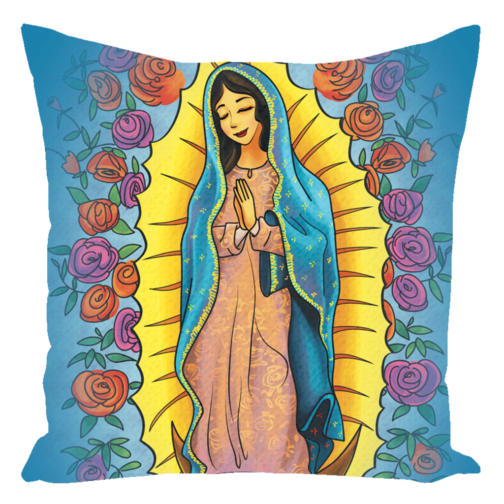 Our Lady Of Guadalupe/Hail Mary Prayer Throw Pillow