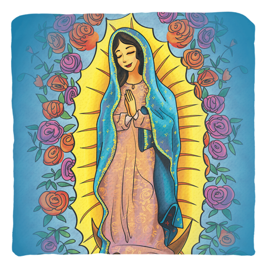 Our Lady Of Guadalupe/Hail Mary Prayer Pillow Cover (No Pillow)