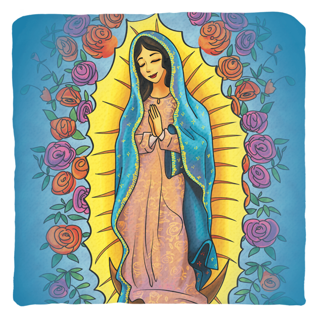 Our Lady Of Guadalupe/Hail Mary Prayer Pillow Cover (No Pillow)