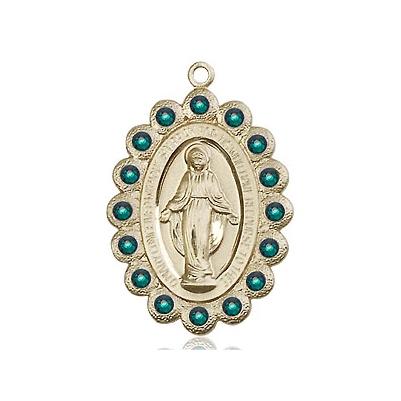 Miraculous Medal Necklace - 14K Gold Filled - 7/8 Inch Tall by 1/2 Inch Wide with 24" Chain