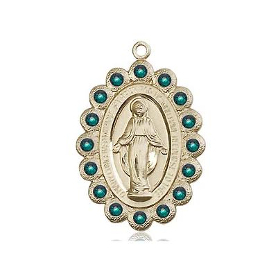 Miraculous Medal Necklace - 14K Gold Filled - 7/8 Inch Tall by 1/2 Inch Wide with 18" Chain